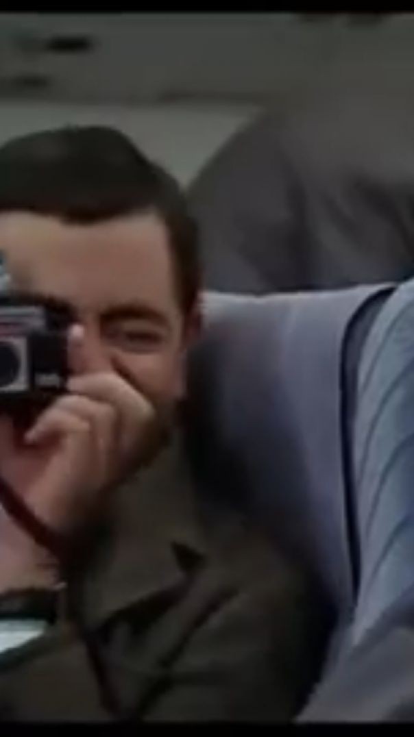 Mr. Bean Takes Photos On The Plane